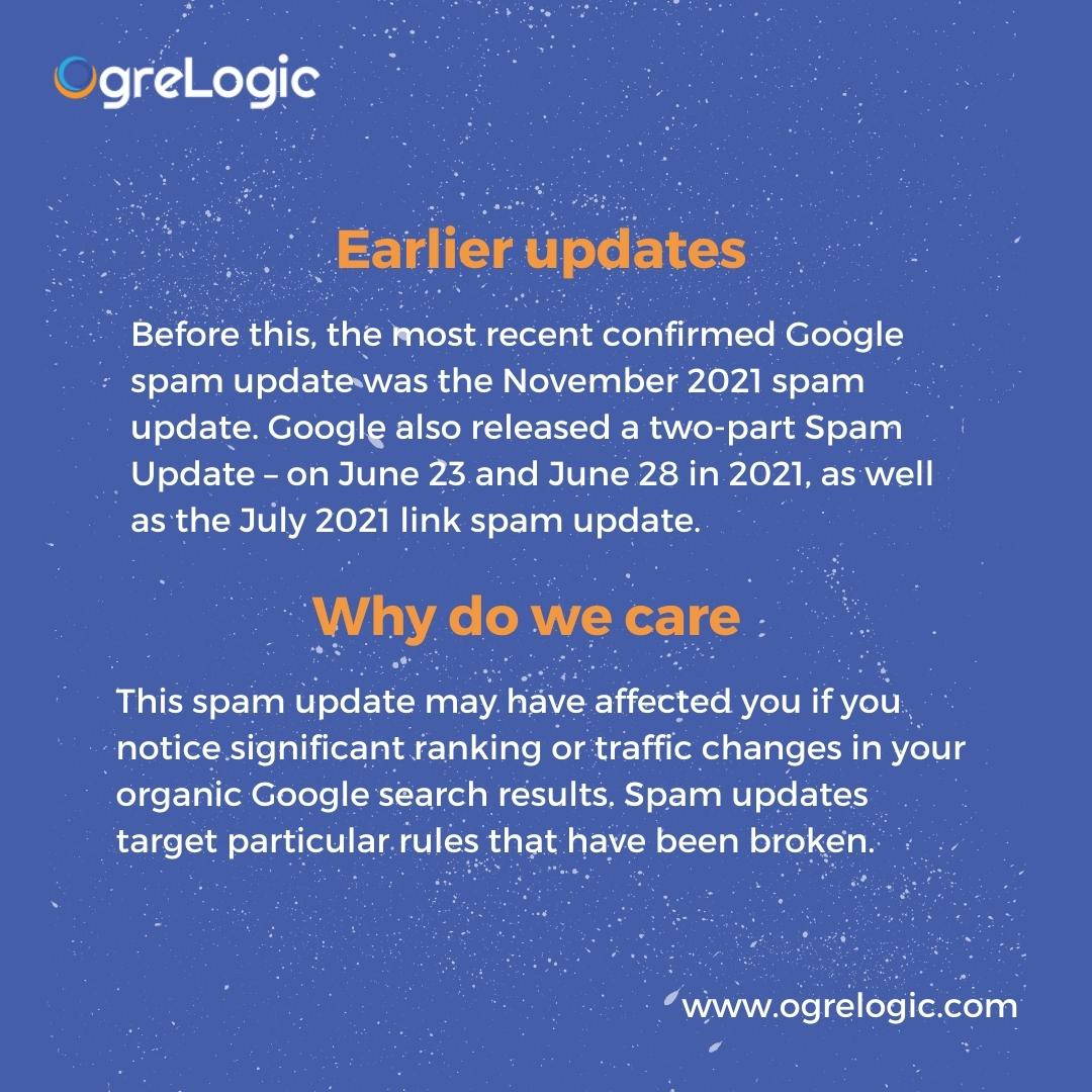 LogicOgre's tweet image. A new search ranking algorithm update by Google is being rolled out, and it will focus on the spam side of the search results. visit ogrelogic.com to know more or call at 512-559-7491

#supportsmallbusinessowners #ogrelogic #googleupdate2022 #seoupdate2022