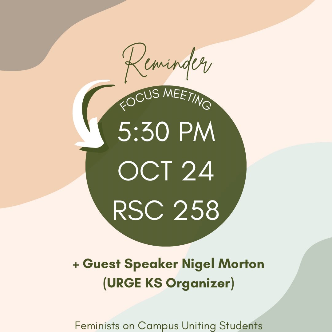 We can’t wait to see you next Monday as we invite URGE KS Organizer, Nigel Morton, to come speak! Have a great weekend! 💓
