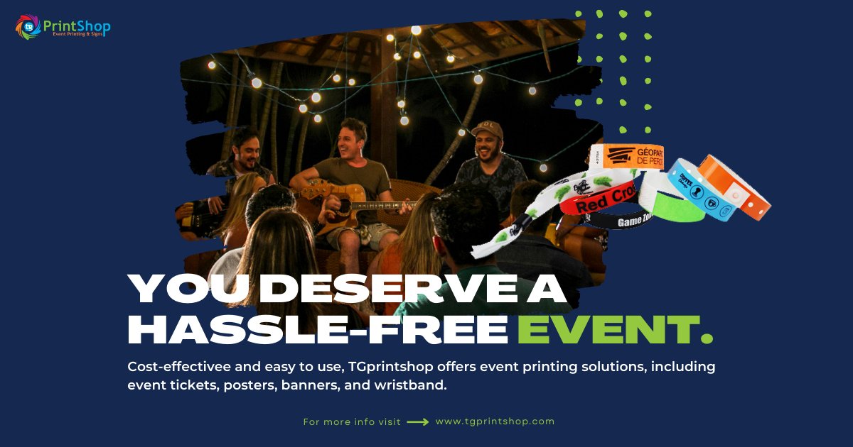 tgprintshop's tweet photo. You deserve a hassle-free event. Cost-effective and easy to use, TGprintshop offers event printing solutions, including event tickets, posters, banners, and wristbands.
🌐 https://t.co/bmbjGd45Xj
📧 orders@tgprintshop.com 
.
#tgprintshop #printing #printingservices #tickets https://t.co/4WbDIscGg7