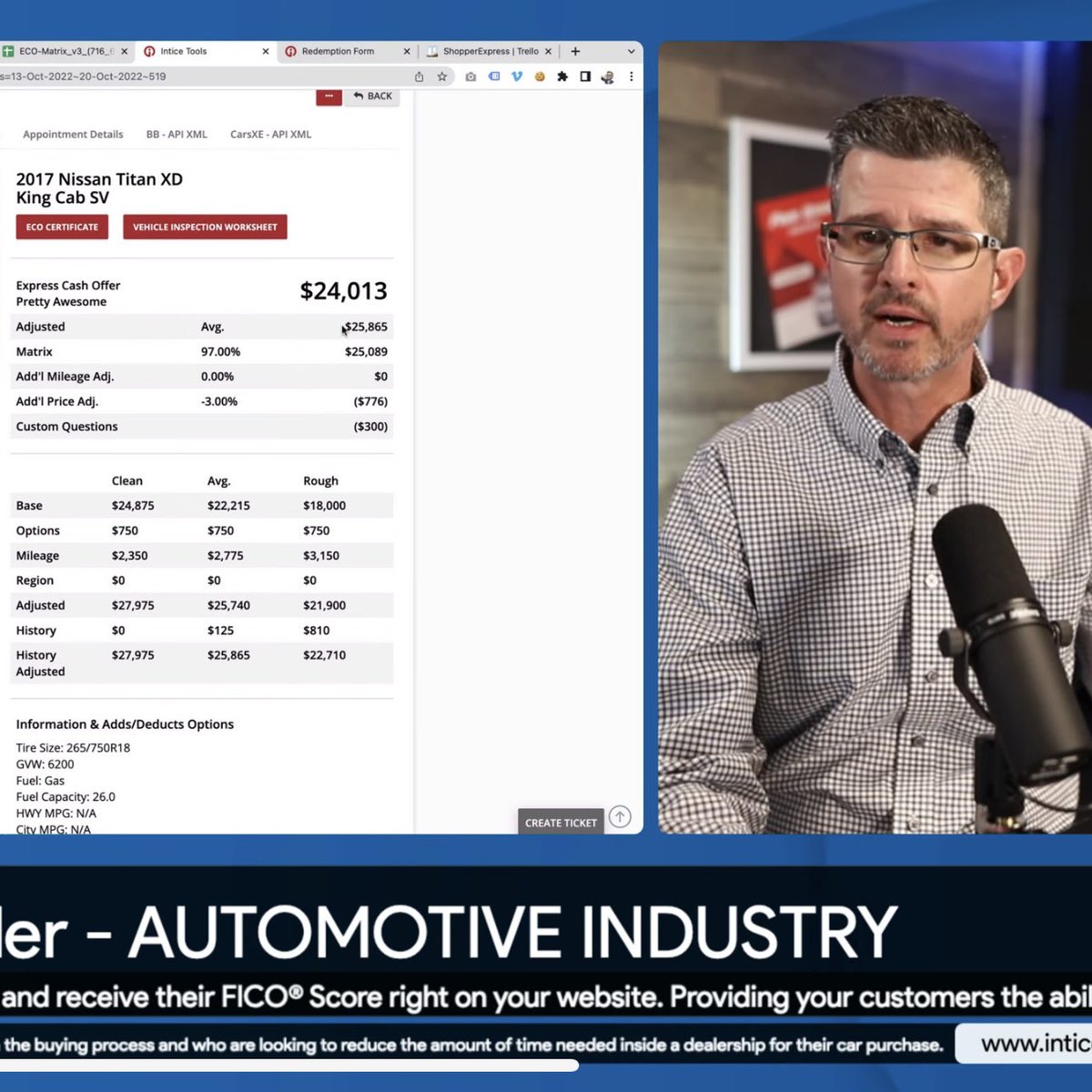 intice_'s tweet photo. You can’t do #DigitalRetail with a Real Number on the trade.  In this video I discuss our Trademaker Express Cash Offer System - specifically discuss how we create our Pricing Matrix.  
#digitalretailer #digitalretailing #intice #ExpressCashOffer 
#automotiveretail https://t.co/MRRCm13uXH