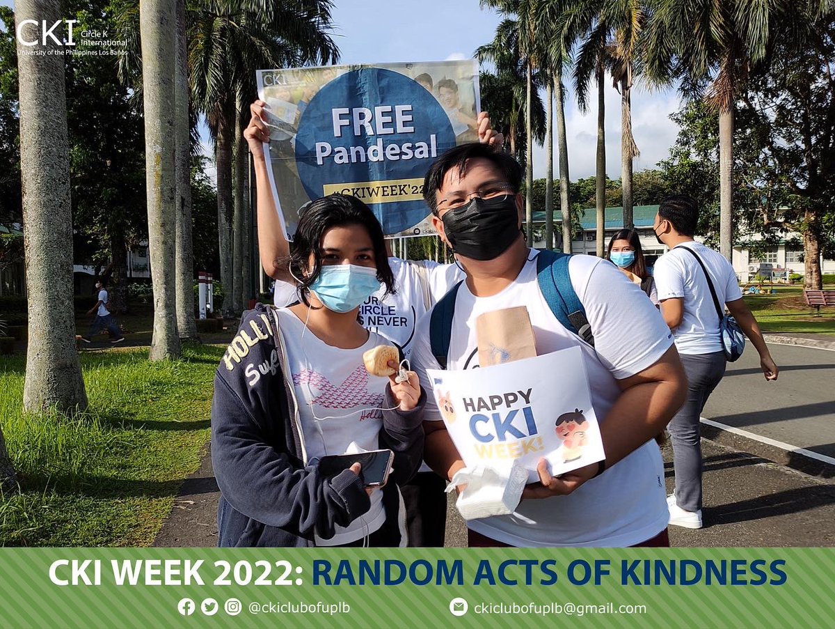 ckiclubofuplb's tweet photo. One act of kindness can go a long way.
For the fifth day of our #CKIWeek, we gave out free pandesal to early birds inside the campus. From students, visitors, and maintenance workers, everyone enjoyed the fresh and crispy pandesal amidst the busy day waiting ahead. https://t.co/5qqOsXnCEa