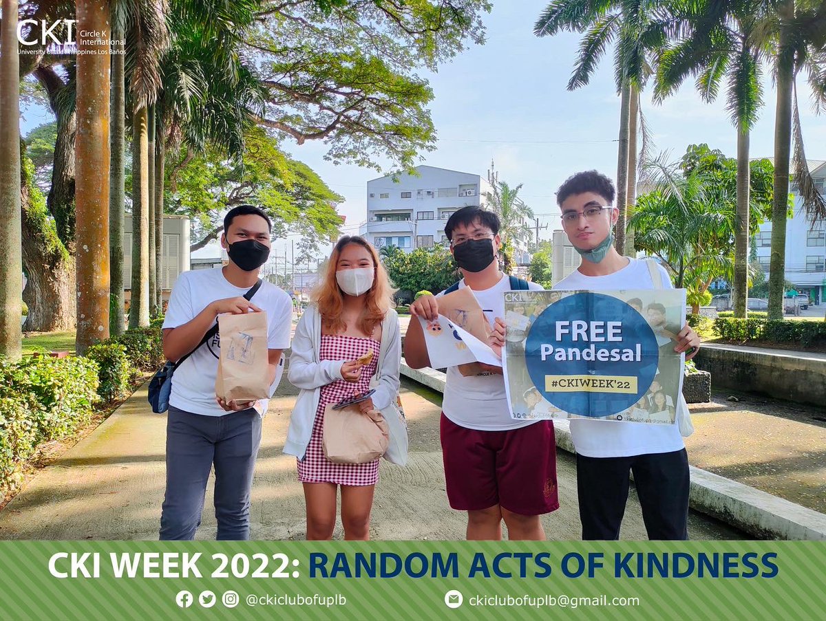 ckiclubofuplb's tweet photo. One act of kindness can go a long way.
For the fifth day of our #CKIWeek, we gave out free pandesal to early birds inside the campus. From students, visitors, and maintenance workers, everyone enjoyed the fresh and crispy pandesal amidst the busy day waiting ahead. https://t.co/5qqOsXnCEa
