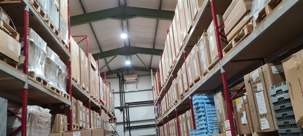 Great to have John Douglas from <a href="/HobartUKWW/">Go to @Hobart_UK for our updates</a> visit our warehouse, pictured here with Gary who looks after our logistics. As you can see, we have plenty of warewashing equipment in stock!