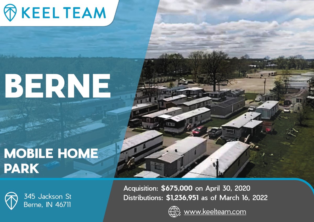 MHPinvestors's tweet photo. Check out this #CaseStudy from a value add #MobileHomePark project we #refinanced in March 2022!
Legal Disclosure: All investment offerings have a high degree of risk. Results may vary. Past performance is not a guarantee of future success.
#mobilehomeparkinvesting #mobilehome https://t.co/kDcVMnkMiR