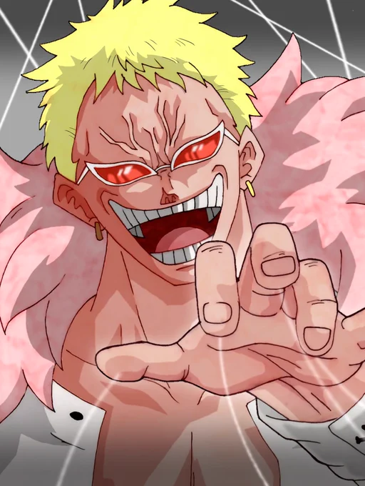 #フォロワーさん一割集合多分来ないんで画面の前でドフラミンゴみたいな笑顔で待機してます(謎) 