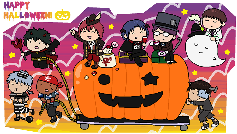 ハロウィン絵を描き終わるまで過去に描いたものをあげることで描いた気になる(??) 