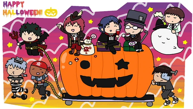ハロウィン絵を描き終わるまで過去に描いたものをあげることで描いた気になる(??) 