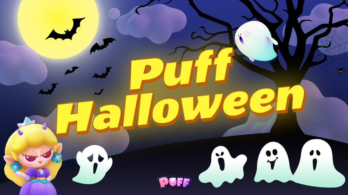 Puffs w/ some #Halloween spirits! Time to get spooky 🎃👻 🎟️ Own at least ONE #PuffTicket for the party 🍬 Knock to get Candy for points & to win 200 #PuffGenesis ✨ More tickets = more chances to knock Let's haunt 🔗 puffverse.me/halloween Details 🔗 bit.ly/P-Halloween