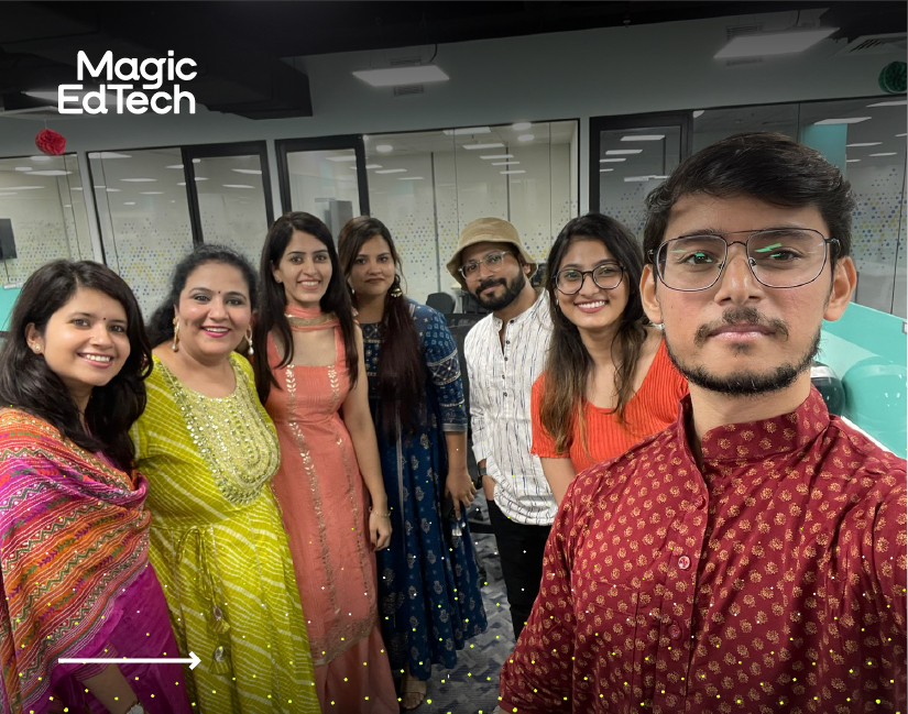magicedtech's tweet image. We&apos;ve had an amazing October, with lots happening over the last few weeks. From Magic&apos;s Leaders sharing Business updates in our Townhall, to ringing in Diwali with the Machine Gun Band!

#FunAtWork #October #MagicEdTech #TeamWork #GreatPlaceToWork #GPTW #Software #EdTech