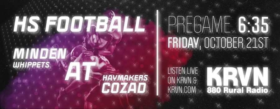 KRVN sports (@jaysonjorgensen) on Twitter photo Minden at Cozad tonight at 7pm on 880 KRVN!
<a href="/CozadSchools/">Cozad Schools</a>
<a href="/MindenWhippets/">Minden Public Schools</a>
<a href="/krvn/">KRVN Radio</a>
<a href="/Jon_Willis_/">Jon Willis</a>
<a href="/urmcjj/">Josh Jorgensen🇺🇸FarmerU</a> Minden at Cozad tonight at 7pm on 880 KRVN!
<a href="/CozadSchools/">Cozad Schools</a>
<a href="/MindenWhippets/">Minden Public Schools</a>
<a href="/krvn/">KRVN Radio</a>
<a href="/Jon_Willis_/">Jon Willis</a>
<a href="/urmcjj/">Josh Jorgensen🇺🇸FarmerU</a>