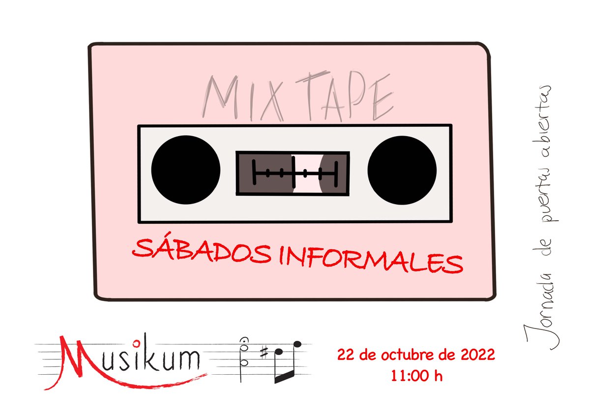 EscuelaMusikum's tweet photo. Mañana inauguramos nuevo proyecto: LOS SÁBADOS INFORMALES DE MUSIKUM.
A partir de las 11 h. disfrutaremos de profes y alumnos tocando, y Coque en su faceta de DJ pinchando temazos. No es una fiesta, pero casi.
#fiesta #Música #musikum #dj #lasmatas #LasRozas #PuertasAbiertas https://t.co/zjaW75rIPD