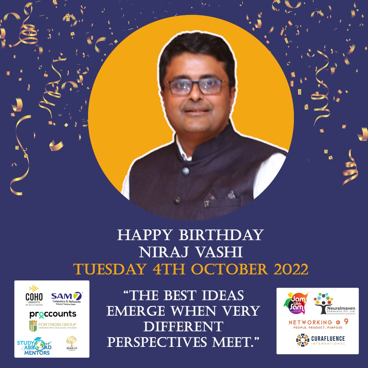 curafluence's tweet photo. Happy Birthday @nirajvashi1 from all of us @curafluence https://t.co/hvxPEkY862