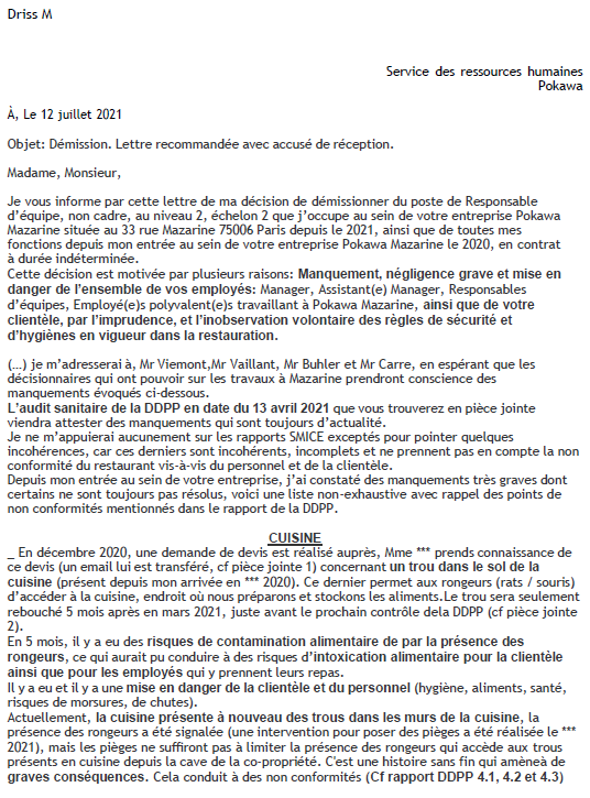 DrissMhdi's tweet photo. Face aux réactions de M.Buhler via twitter « si c’était si horrible il fallait partir » et après les révélations d'anciens collègues de #Pokawa je constate que rien a changé, malgré des signalements et manquements graves, portés à la connaissance de la direction #patronincognito https://t.co/wIZjUK0Pvd