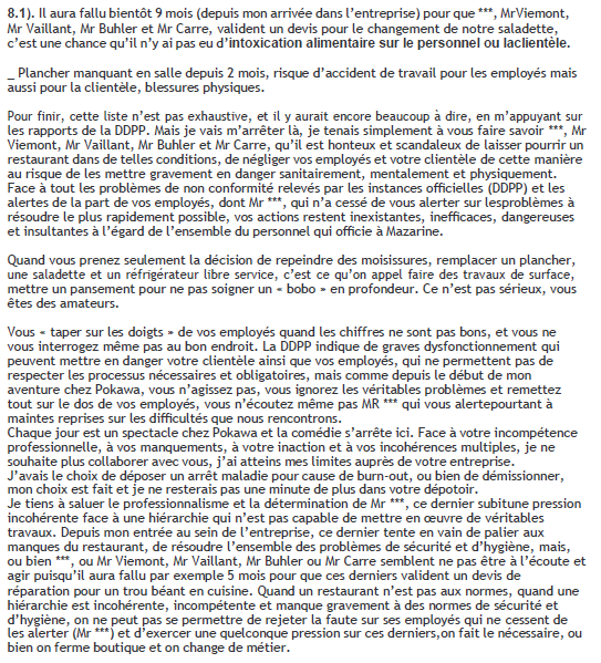 DrissMhdi's tweet photo. Face aux réactions de M.Buhler via twitter « si c’était si horrible il fallait partir » et après les révélations d'anciens collègues de #Pokawa je constate que rien a changé, malgré des signalements et manquements graves, portés à la connaissance de la direction #patronincognito https://t.co/wIZjUK0Pvd