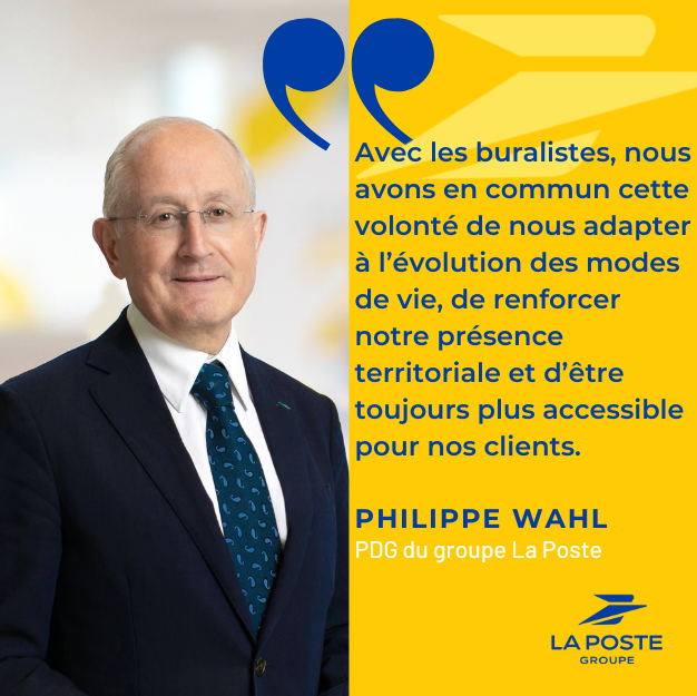 GroupeLaPoste's tweet photo. #LaPoste et @LesBuralistes  signent une convention nationale de partenariat dont l’enjeu est de répondre aux besoins de #proximité et de services des Français.

👉https://t.co/EuFL85oXwo https://t.co/Ocfa4JhnaI