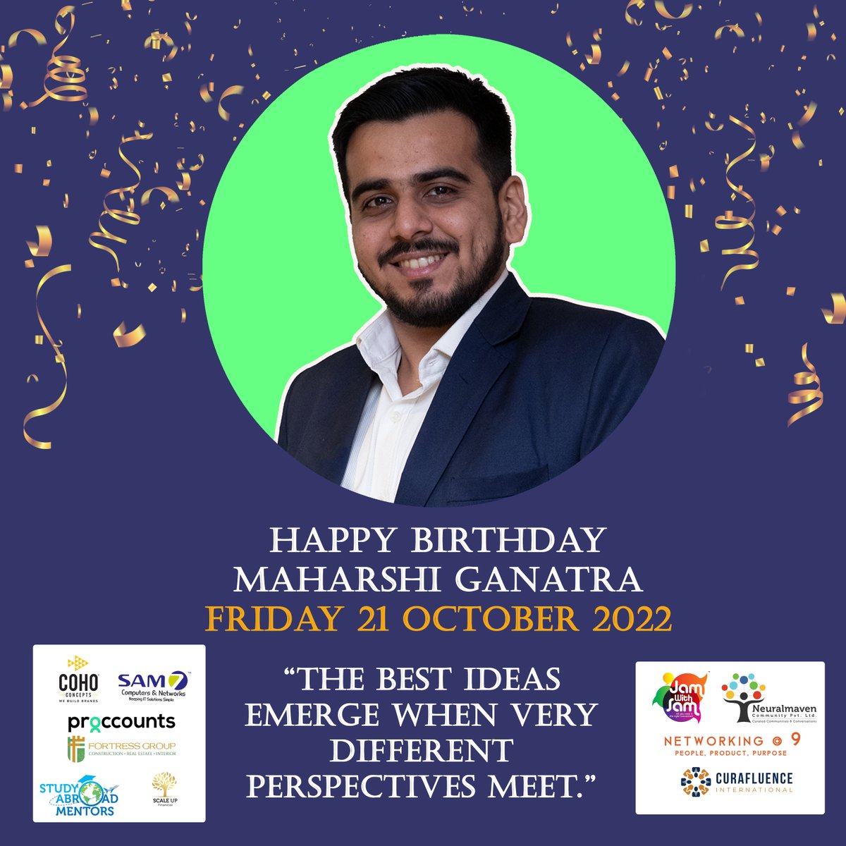 curafluence's tweet photo. Happy Birthday @maharshiganatr1 from all of ust @curafluence https://t.co/JLvBmIm4Sa