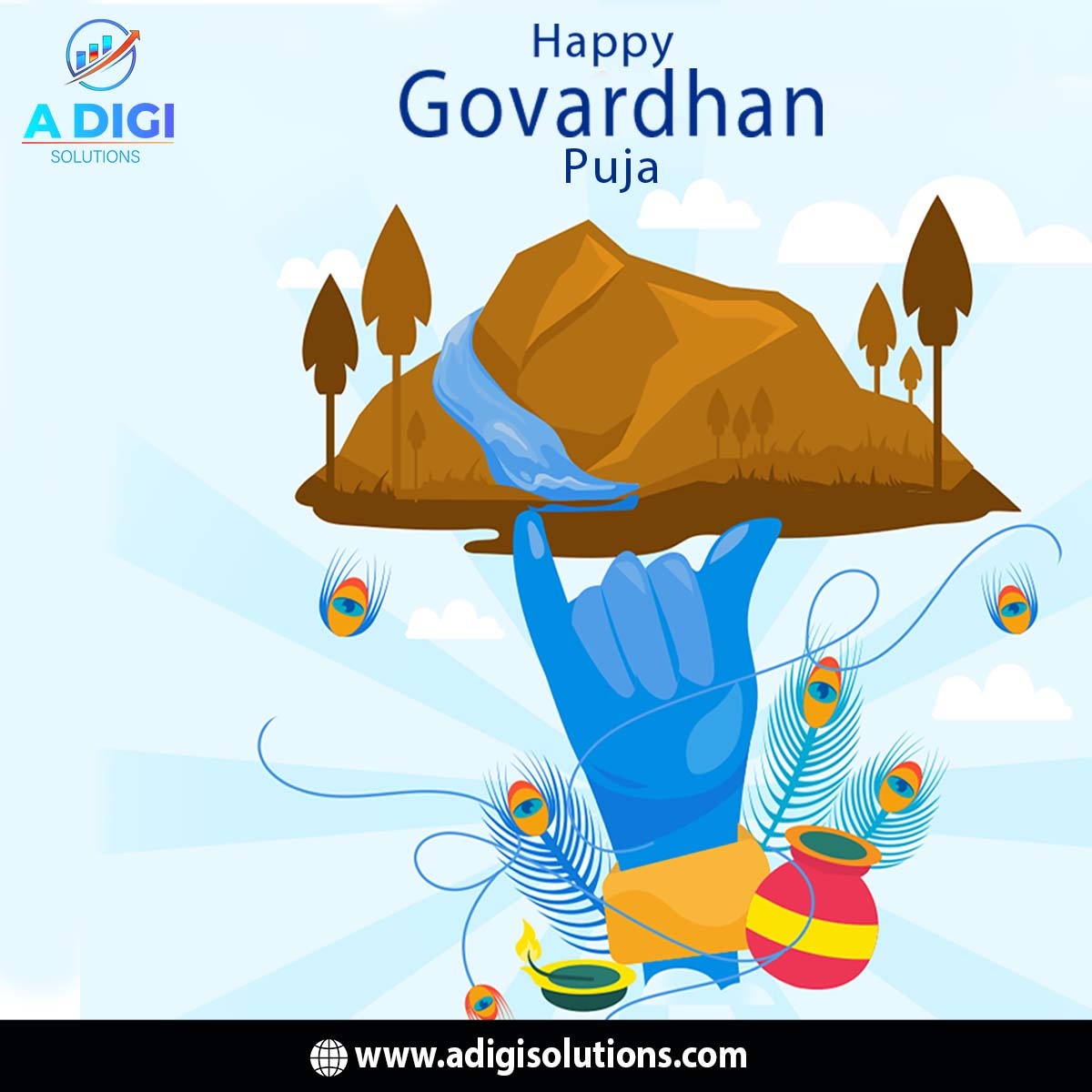 adigi_solutions's tweet image. On the beautiful &amp;amp; holy occasion of Govardhan Puja we desire you a very happy and prosperous day fill up with Lord Krishna’s blessings.🙏😊
.
.
.
.
#goverdhanpuja #goverdhan  #radheradhe #girirajji #krishnamurti #krishnaleela #goverdhanecovillage #govardhan #mansiganga