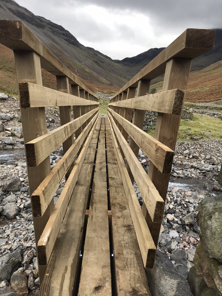 pattrace's tweet photo. We have just finished this Bridge at the top end of Wasdale. Seems to fit in great. West Lakes @LakesRangers #LakeDistrict https://t.co/yUABgSHMd5