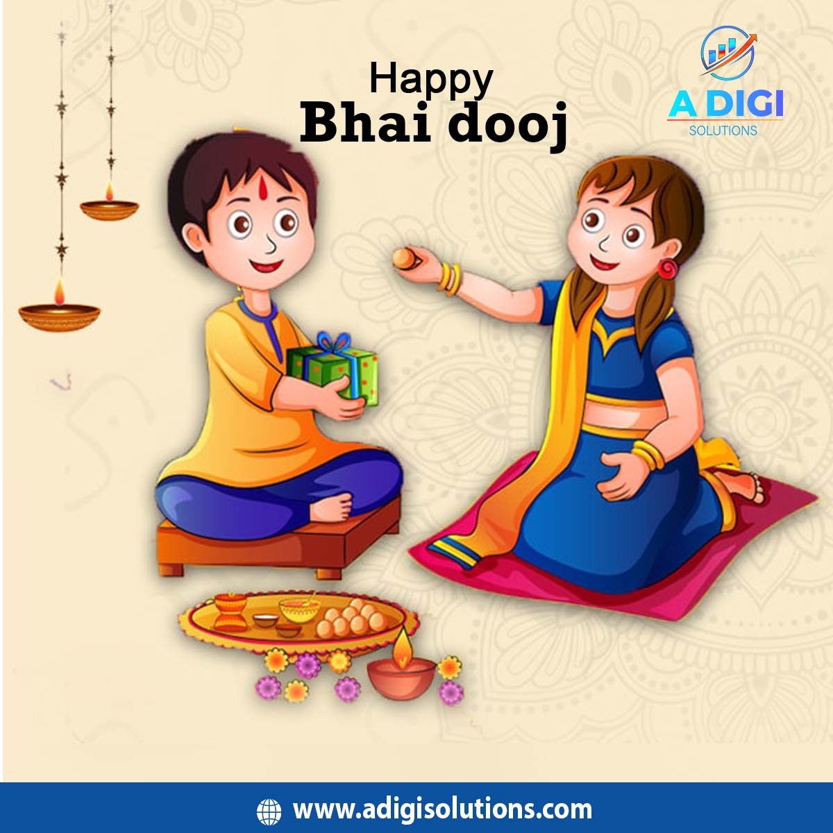 adigi_solutions's tweet image. Bhai Dooj is a festival of prayers from sister to brother, brother’s protection for her sister. May this year, we all celebrate it with even more love and protection for our sisters and brothers. Best wishes on this Bhai Dooj.😍✨🥰
.
.
.
.#bhaidooj #bhaidoojspecial #bhai