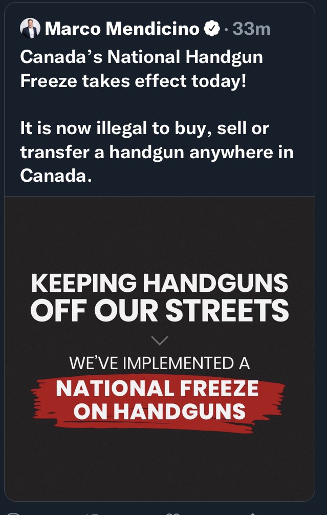SteveRyanCP24's tweet photo. Full disclosure. I do not like guns nor do I own one-I do not see how this announcement will reduce gun crimes, especially homicides. I agree all guns can lead to fatalities, however, I investigated 150 murders &amp; I may have investigated 1 that involved a legally owned gun… https://t.co/Vmk4iOp8P8