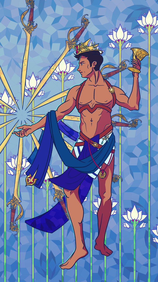 The Magician's done! I did wander pretty far from the traditional depiction, but I'm pretty happy with this regardless.