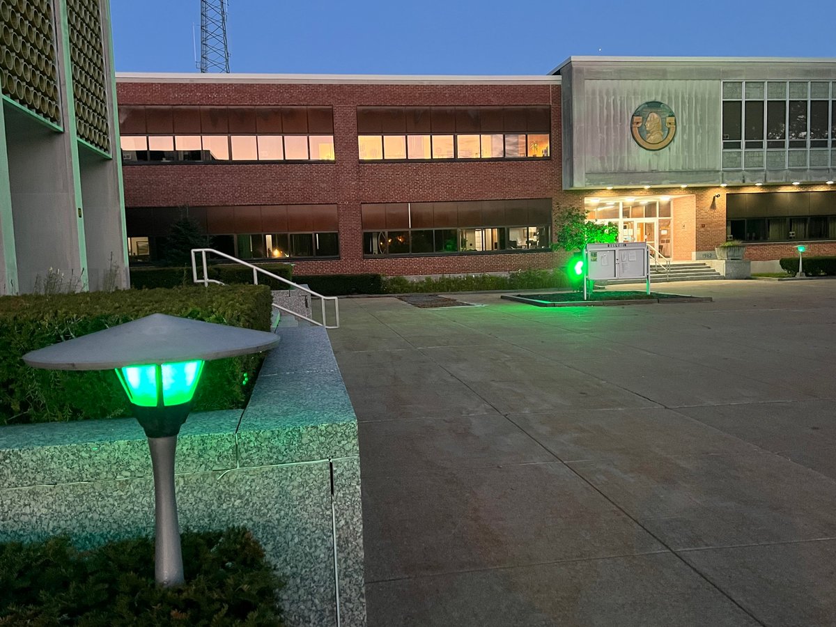 Why are the lights outside of Warren County Municipal Center green? Because Warren County is participating in @NYSCounties' #OperationGreenLight in the weeks preceding Veterans Day. We support our veterans 365 days a year!