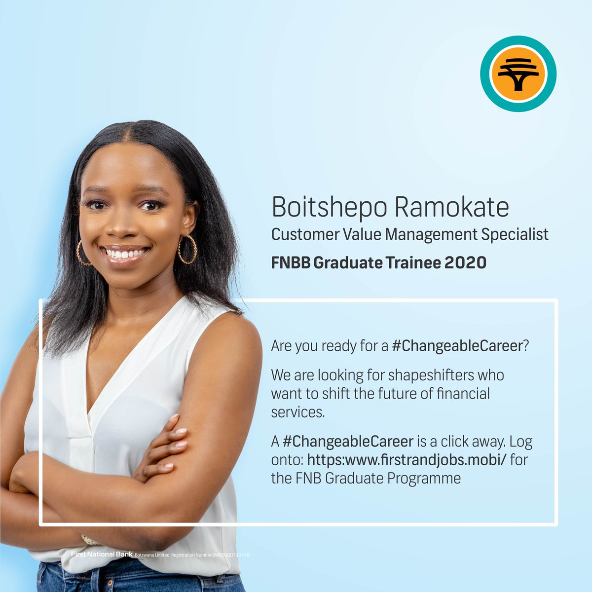 Are you a graduate who wants to impact the world of financial services?

Grow 4 Change and apply for the FNB International Graduate Programme on the FirstRandJobs website.

Applications close on 31st October 2022.

#FNBB