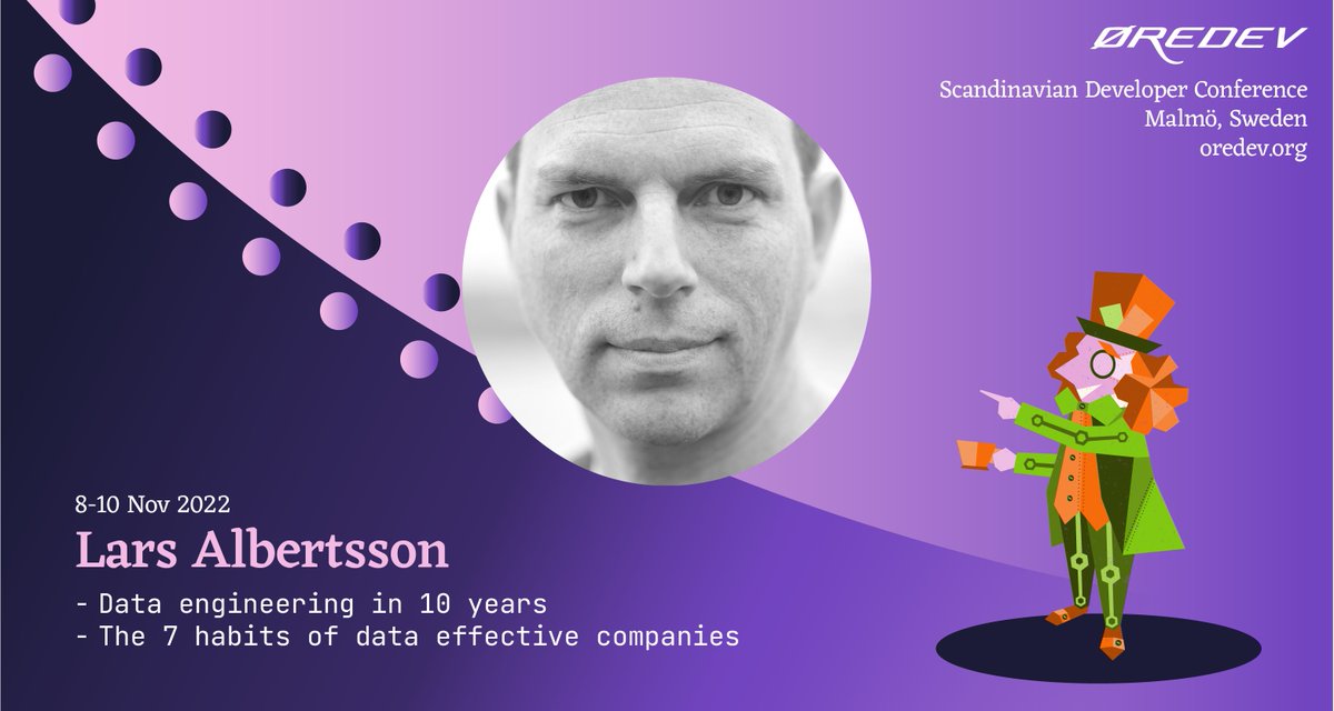 รredev (@oredev) on Twitter photo Data engineering in 10 years and The 7 habits of data effective companies. Listen to what <a href="/lalleal/">Lars Albertsson is on Masto & Bluesky ๐บ๐ฆ๐ธ๐ช๐ป</a> has to say about this! ๐
oredev.org/line-up/lars-aโฆ Data engineering in 10 years and The 7 habits of data effective companies. Listen to what <a href="/lalleal/">Lars Albertsson is on Masto & Bluesky ๐บ๐ฆ๐ธ๐ช๐ป</a> has to say about this! ๐
oredev.org/line-up/lars-aโฆ