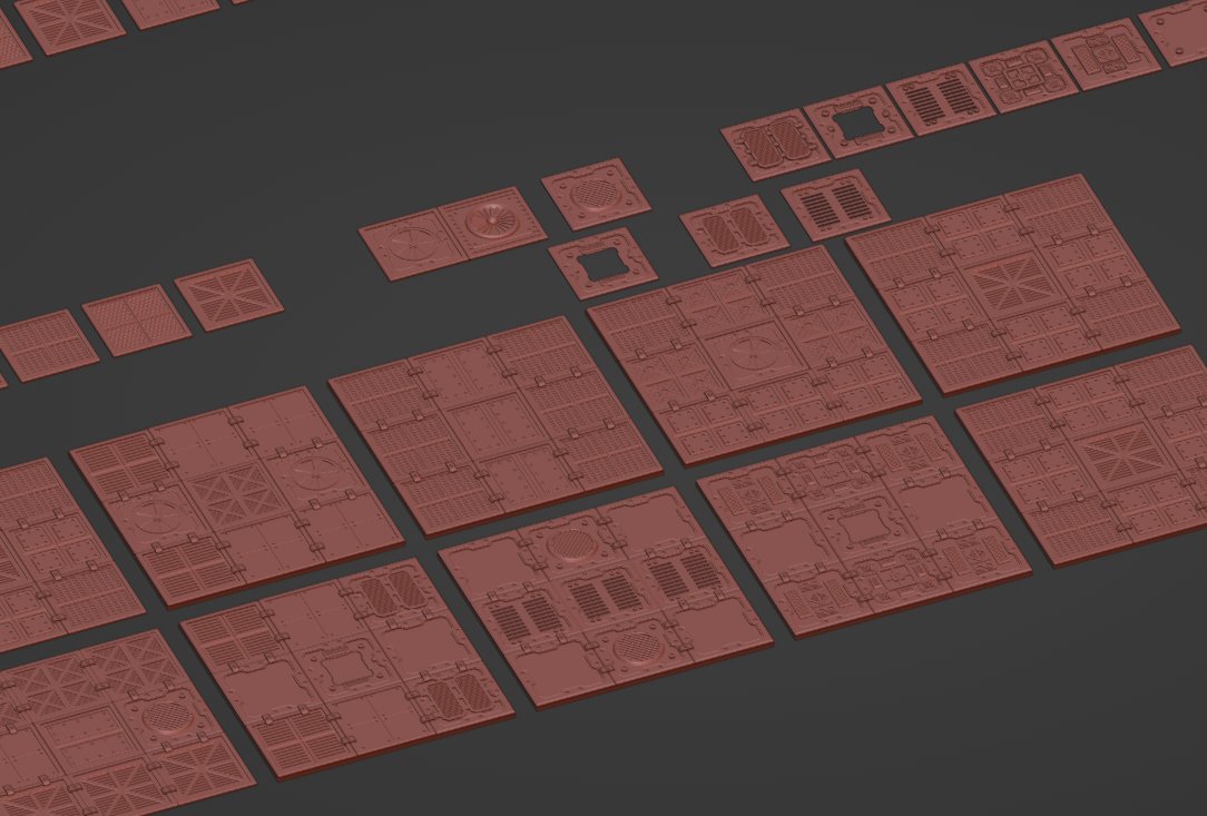 Making some 150mm x 150mm floor sections for the UnderNidus Riser Platforms #3Dprinting #wargaming #killteam #necromunda #scifi #warhammer40k #tabletopgaming #stargrave #terrain #warhammer30k