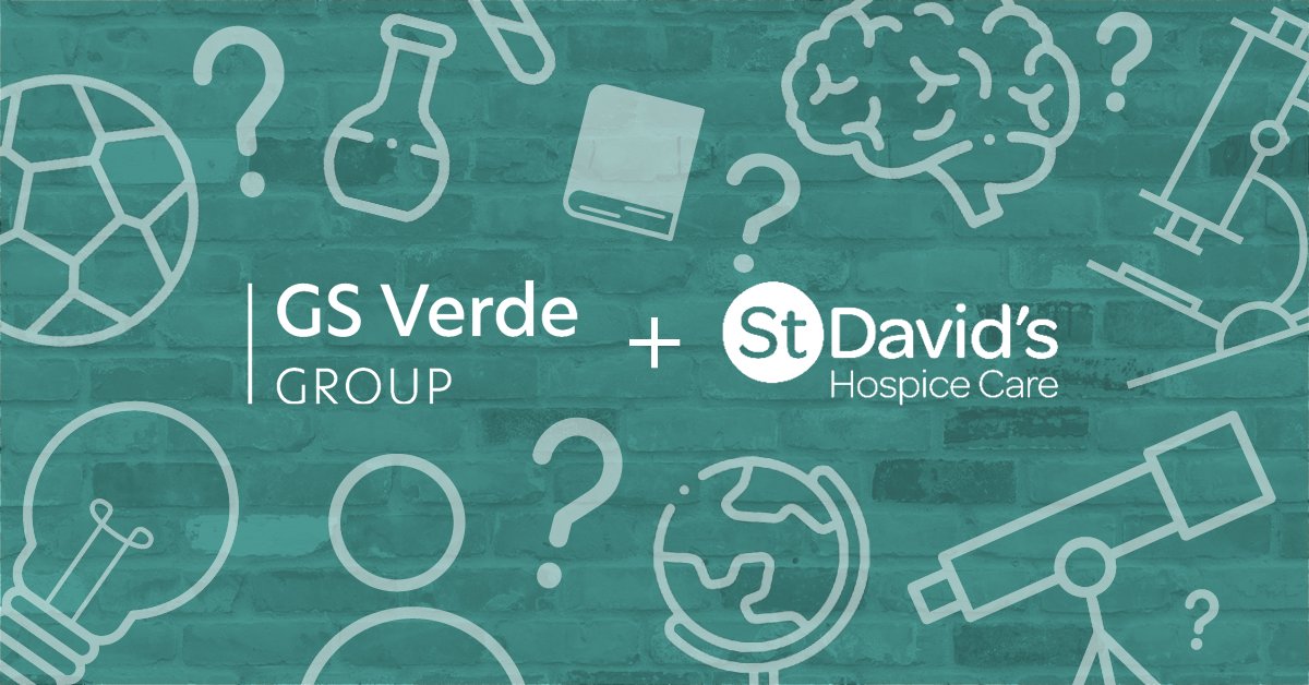 GSVerdeComms's tweet photo. Only a week to go until the Biz Quiz!

GS Verde group will be sponsoring and attending The Biz Quiz on the 28th October in support of St David’s Hospice. @SDFHC 

Test your knowledge against ours by registering your team here:

https://t.co/erhdah7eJM https://t.co/eQY1zQn7Zb