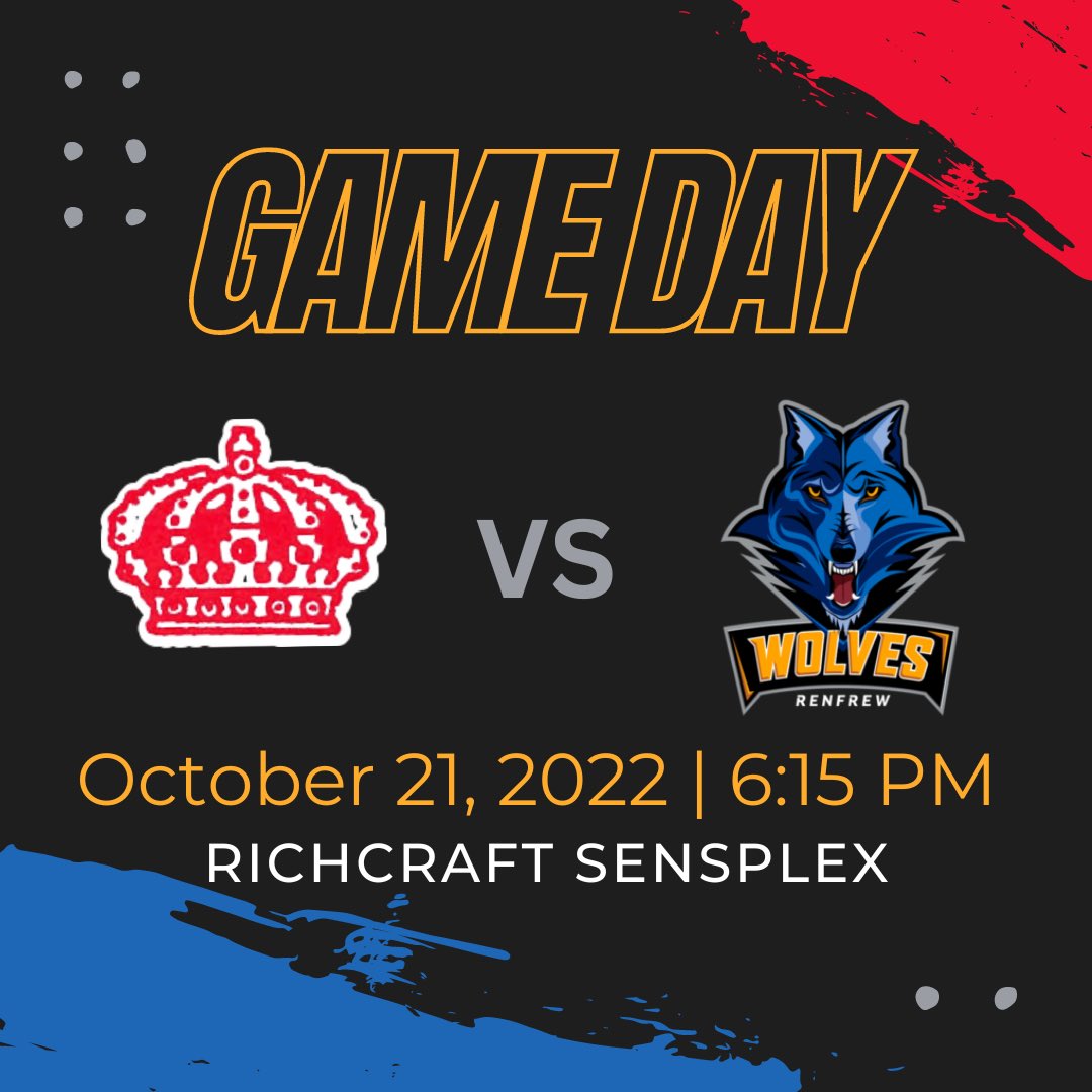 🔴⚪️ GAME DAY ⚪️🔴

🆚 Renfrew
⏰ 6:15pm
📍Richcraft Sensplex
📺 <a href="/MyHockeyTV/">HockeyTV</a>

<a href="/HEOU18AAA/">HEO U18 AAA 2023-2024</a> <a href="/WolvesU18AAA/">Renfrew Wolves U18AAA</a>