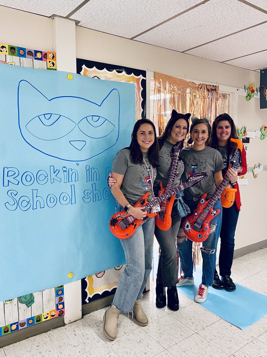 LibbyRoutson's tweet photo. Kinder is rockin in our school shoes with Pete the Cat🎸🎸🎸! #rockyourschool @GES_lions @MrsStaceyGES @emcclungGES https://t.co/zVEldXPwyG