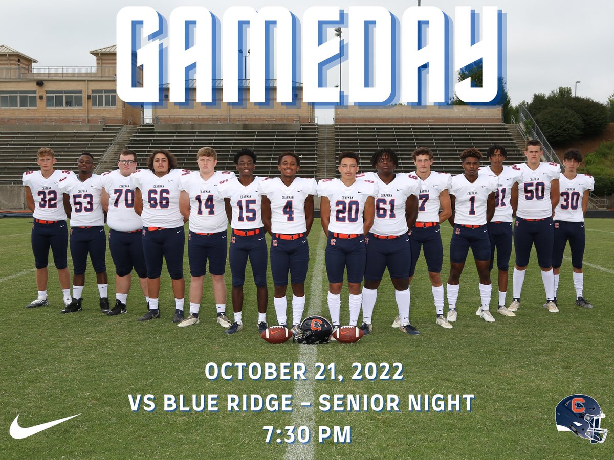 CHSPanthersFB's tweet photo. ๐๐๐ Week 9!!!๐๐๐
๐October 21, 2022 - Senior Night
๐@BRTigersFB
๐ข7:30
๐@Chapman_High
@spartanburgone @Chapman_High @AndrewCMcMillan @CHS_AthlDept @RadioCHP @CastPrep https://t.co/BkXyVIUbKh