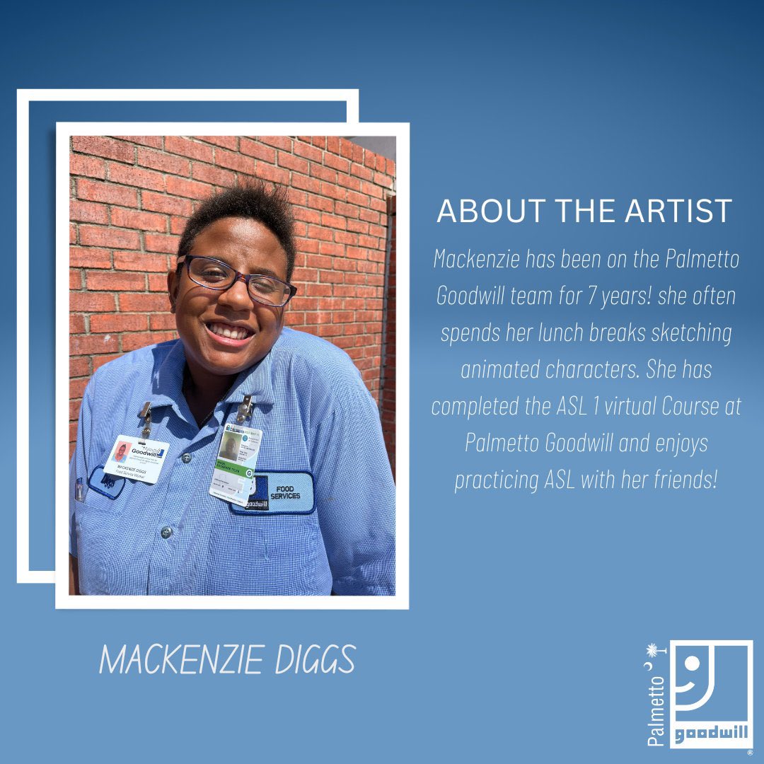 palmettogoodwil's tweet photo. Mackenzie Diggs stunning painting "Colors of The Wind" was featured Tuesday at our National Disability Employment Awareness art gallery event. While this piece is not for sale you can visit: https://t.co/PKEkyjekW0 to bid on other works of art by Mackenzie and other artists. https://t.co/ySXrCLTzpv