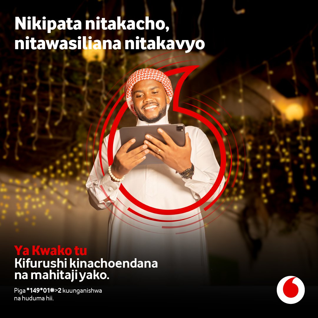 VodacomTanzania's tweet photo. Tunafahamu mahitaji yako na ndiyo maana tunakupatia uhuru wa mawasiliano kupitia chaguo la bando mahususi linaloendanana na matumizi yako la Ya kwako Tu. #ZaidiYaMtandao

Mtag unayependa kubonga naye ukiwa na kifurushi cha Ya Kwako Tu. #PamojaTunaweza https://t.co/IcVYU9gAYS