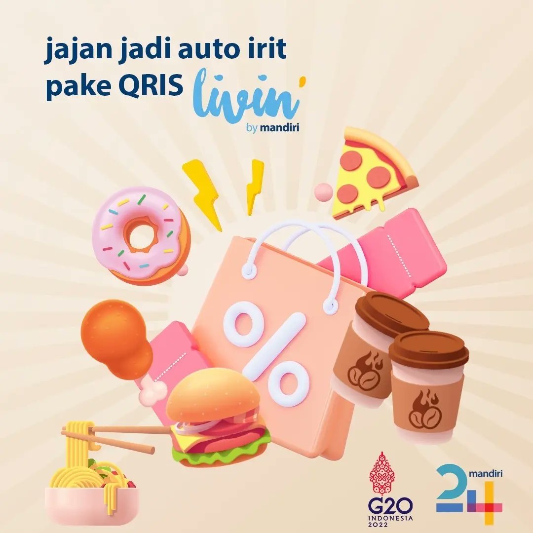 mamavanenbas's tweet photo. #Repost @bankmandiri with @let.repost 
• • • • • •
Promonya bikin makin hemat, jajan sama ayangg makin nikmat.⁣
⁣
Pakai QRIS Livin' by Mandiri kamu untuk bayar-bayar, dompet anti ambyar. ⁣
⁣
#mandiripromo #QRLivin #PakaiLivin #Mandiri24 #DigitaldanKekinian https://t.co/qyNp5DfVif