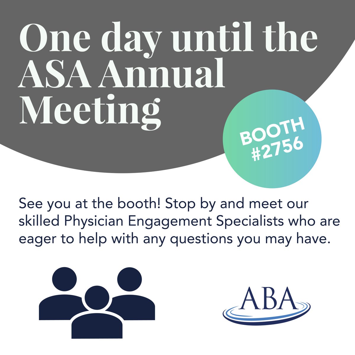 AbaPhysicians's tweet photo. We'll see you at ASA! The ABA team has arrived in New Orleans and we are looking forward to seeing you. Stop by booth #2756 to get your questions answered, engage with our skilled specialists and pick up your pair of 2022 socks. #theaba #asaannualmeeting #anesthesiology #abaforum https://t.co/gv9C0bDcoo
