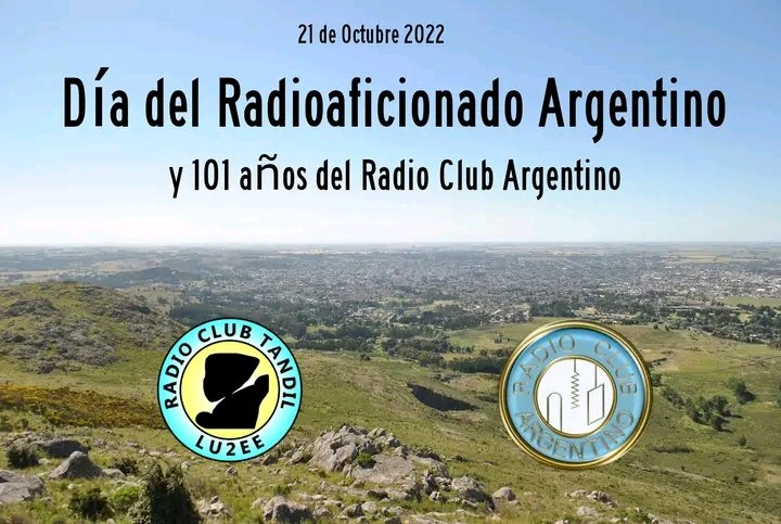 LU2EE's tweet photo. Hoy 📅 21 de Octubre de 2022 es el Día del Radioaficionado Argentino, en conmemoración a la fundación del Radio Club Argentino.
¡Saludamos a todos los colegas LU/LW y le deseamos felices 101 años a @LU4AA 🎂🎈! https://t.co/9VpFgrLIXT