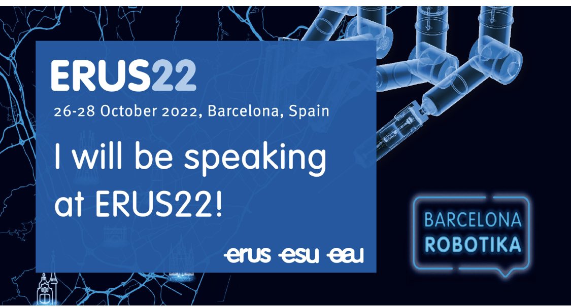 Who is coming at #ERUS22 in Barcelona next week at the largest meeting of live surgery in urology? I will be speaking on #singleport robotic surgery : where do we stand. Come see my plenary session on Thursday at 11.30 am! register at lnkd.in/g4kxtq9 @AlbertoBreda1