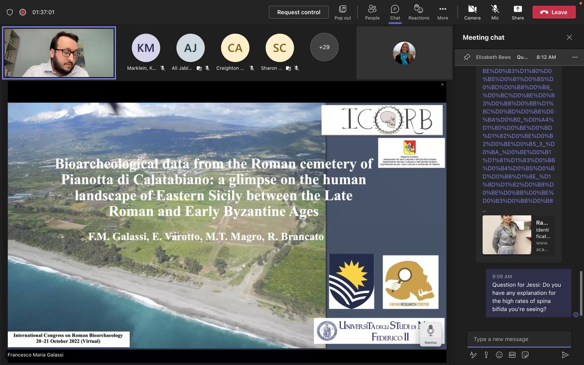 Francesco Galassi's presentation takes us to Roman Sicily and examines bioarchaeological material during the Roman and Byzantine period #ICORB2022 #Romanbioarchaeology #Humanosteology