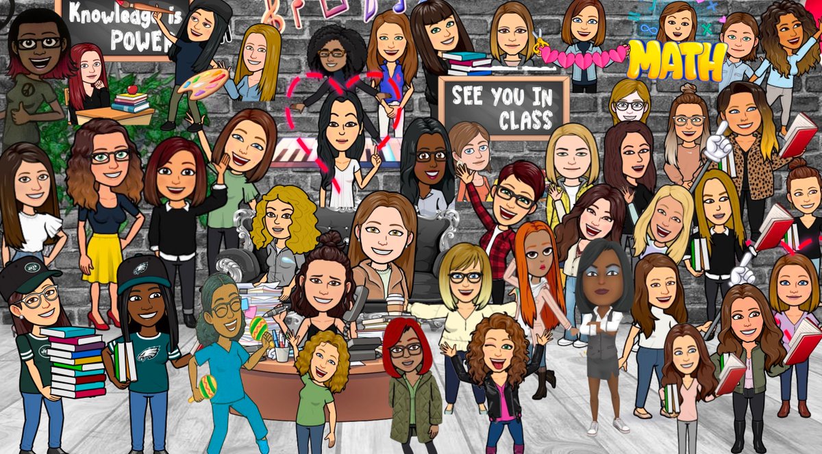 Faculty and Staff at School No. 5 take a school photo using fun Avatars and Bitmojis!!! @LindenSchoolsNJ