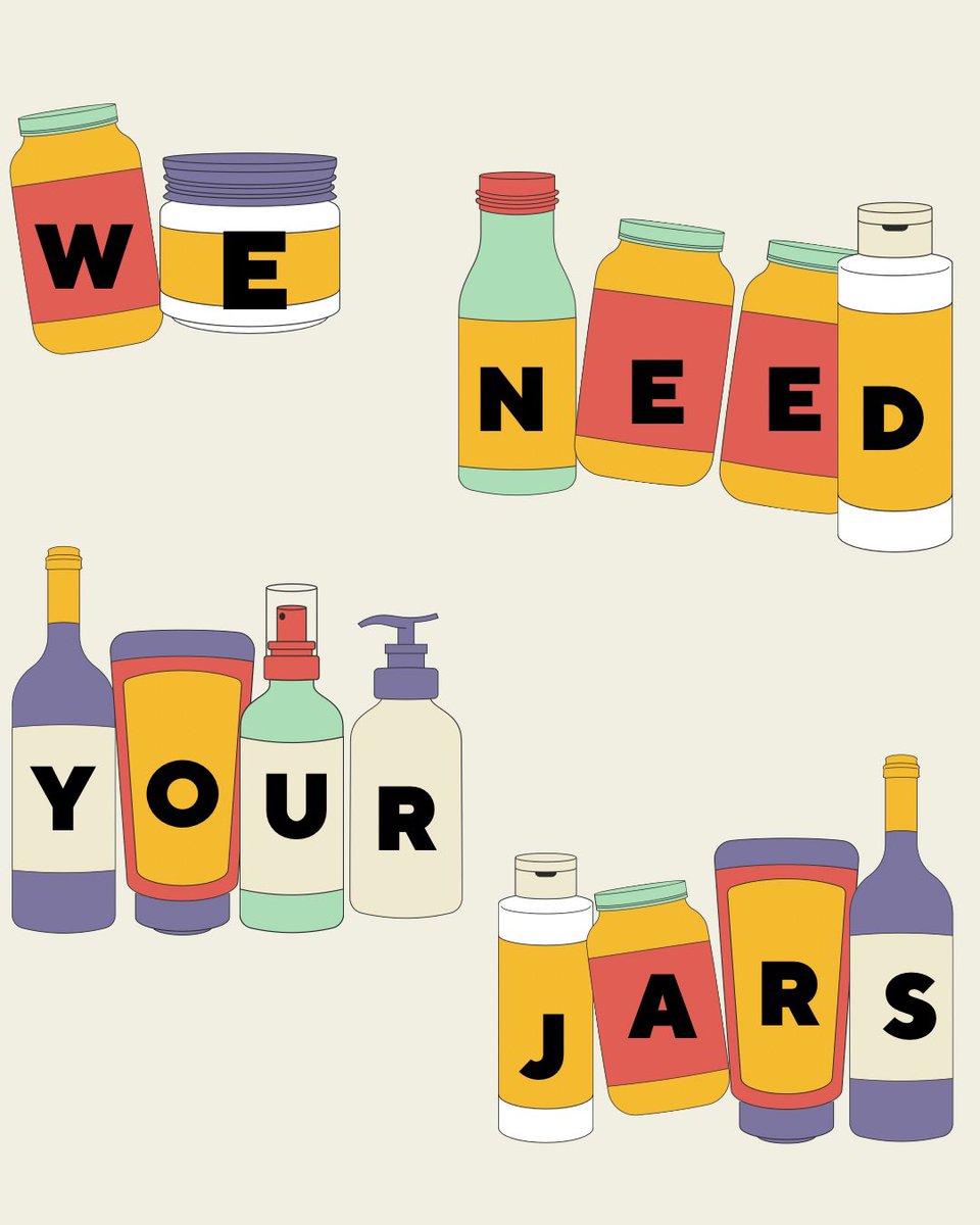 We need your empty jars, bottles and containers

Our jar libraries are running low in both shops, we give these jars out for free for customers to fill in our shop
Single use ->circular

Next time you have an empty container just give it a wash and drop it in our collection box😉