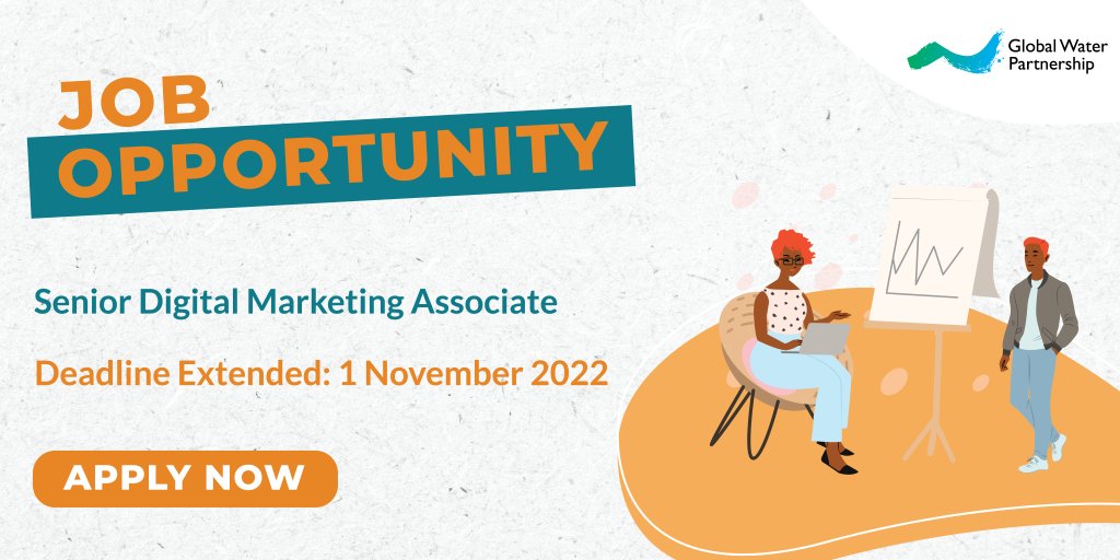 GWPnews's tweet photo. Deadline extended!

Do you have experience in communications, digital marketing &amp; social media?

Don’t miss this exciting opportunity to join our Communications Team.

📅 New deadline: 1 November 2022
📍 GWPO Secretariat, Stockholm (in-office &amp; remote)
✍️ https://t.co/29j0Xccolm https://t.co/ECjWq8Z0Wc