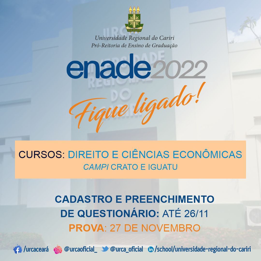 Comunicado Prograd sobre ENADE 2022

::. Acesse urca.br e confira a notícia completa.