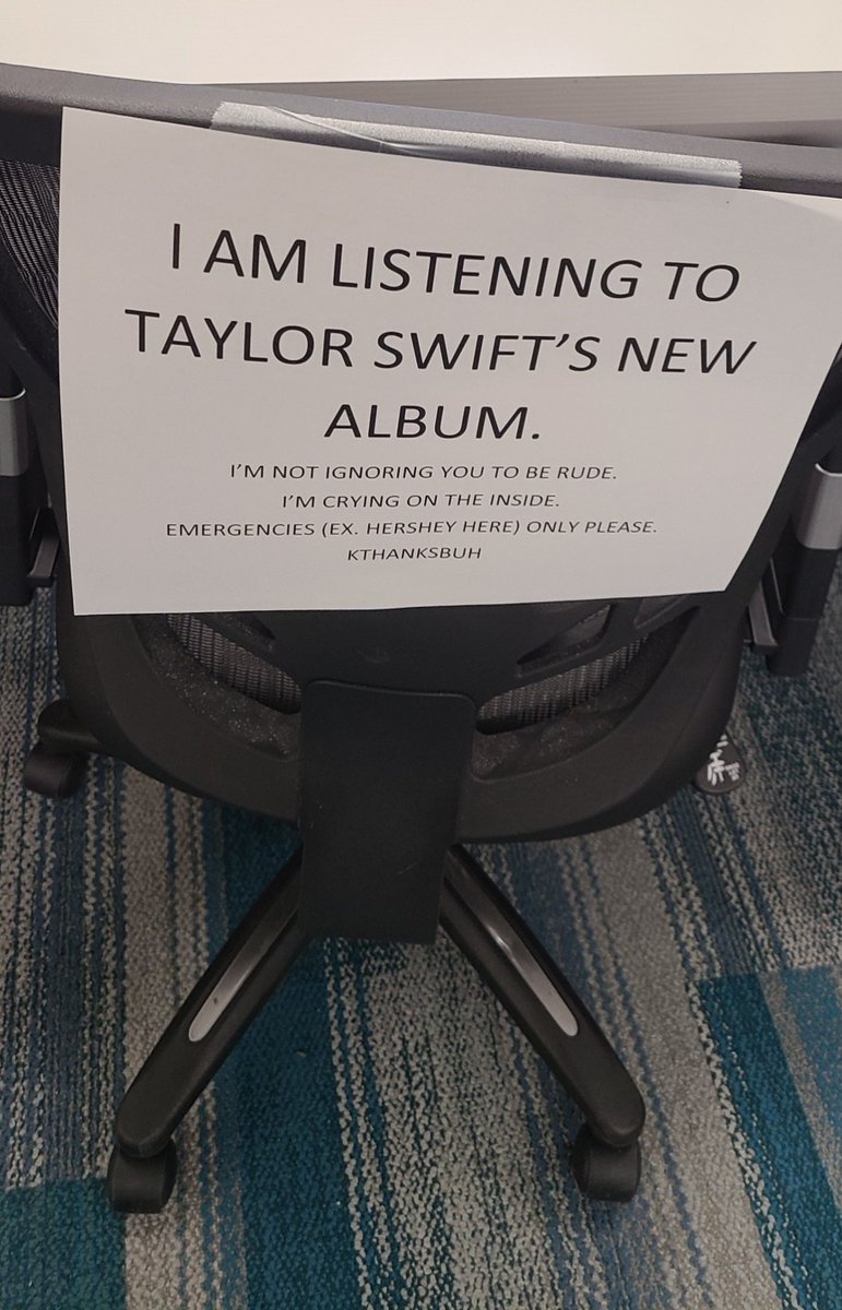 As_byginger's tweet photo. Current sign at my desk chair. Applies to social media as well. #TaylorSwift #Midnights #MidnightsTS https://t.co/V8rxq2NNkf