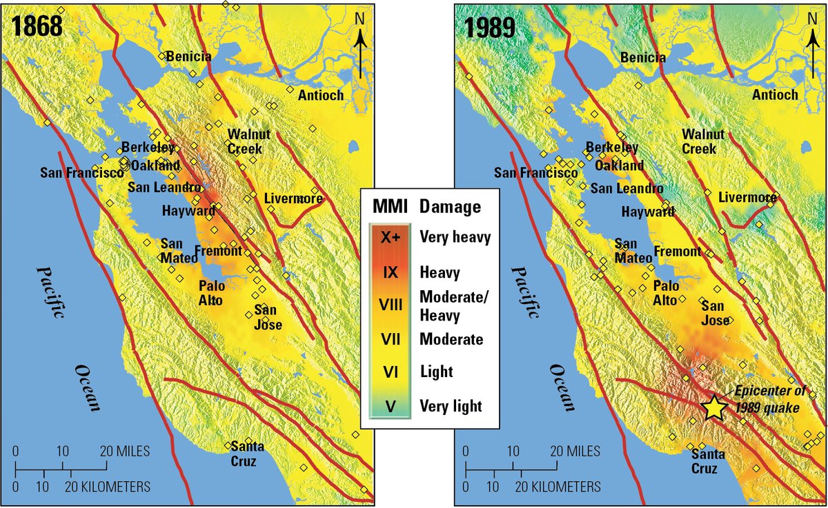 The #GreatHaywardEarthquake occurred #OTD in 1868. This earthquake had an estimated magnitude of 6.8 and, due to its location, was one of the most destructive in California history. Learn more: ow.ly/2kGX50Lh7eQ Photo: Bancroft Library, University of California