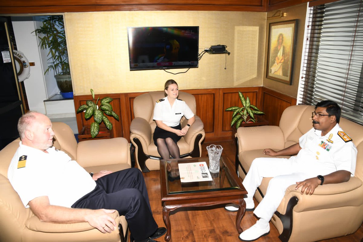 IN_NavalAcademy's tweet photo. German Navy training delegation visited #INA 19-21 Oct for strengthening spirit of #ForeignCooperation & #BridgesofFriendship. Visit aimed to enhance synergy between the Navies. Delegation briefed on training methodology& world class facilities at #INA(1/2). @indiannavy @IN_HQSNC https://t.co/ubqtrRDKsS