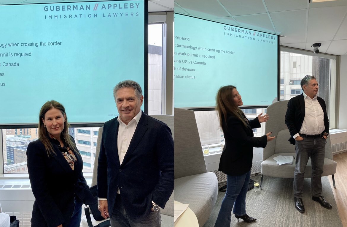 Some days….we leave the office 😉 Yesterday we presented to clients “A Primer on U.S. Border Crossing”.

#ImmigrationLawyer #ImmigrationAttorney #CanadianImmigrationLaw #USImmigrationLaw