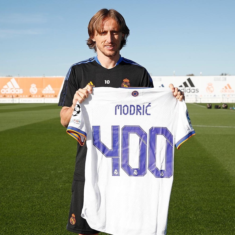 MadridXtra's tweet photo. 🇭🇷 Luka Modrić will play his 450th game with Real Madrid tomorrow night. ⭐️ https://t.co/50R8kto2C2