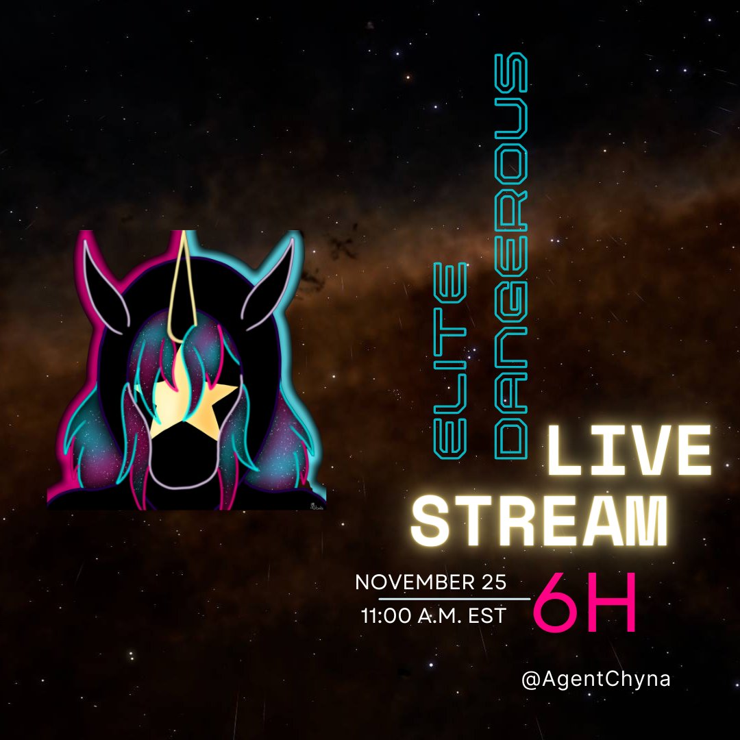ChynaMakes's tweet photo. I have the day off so I thought that I might as well take my ship out for a little flying. Starting at 11AM EST (4PM GMT). Let's aim to misbehave together. #elitedangerous #space #explore #stars #mondayvibes #smallstreamer #fridayvibes https://t.co/kwWyW1TcQf
